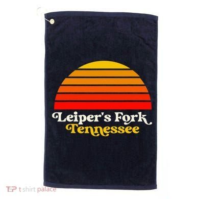 Leiper's Fork Tennessee Retro Sunset Nashville Golf Towel