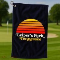 Leiper's Fork Tennessee Retro Sunset Nashville Golf Towel thumb 1