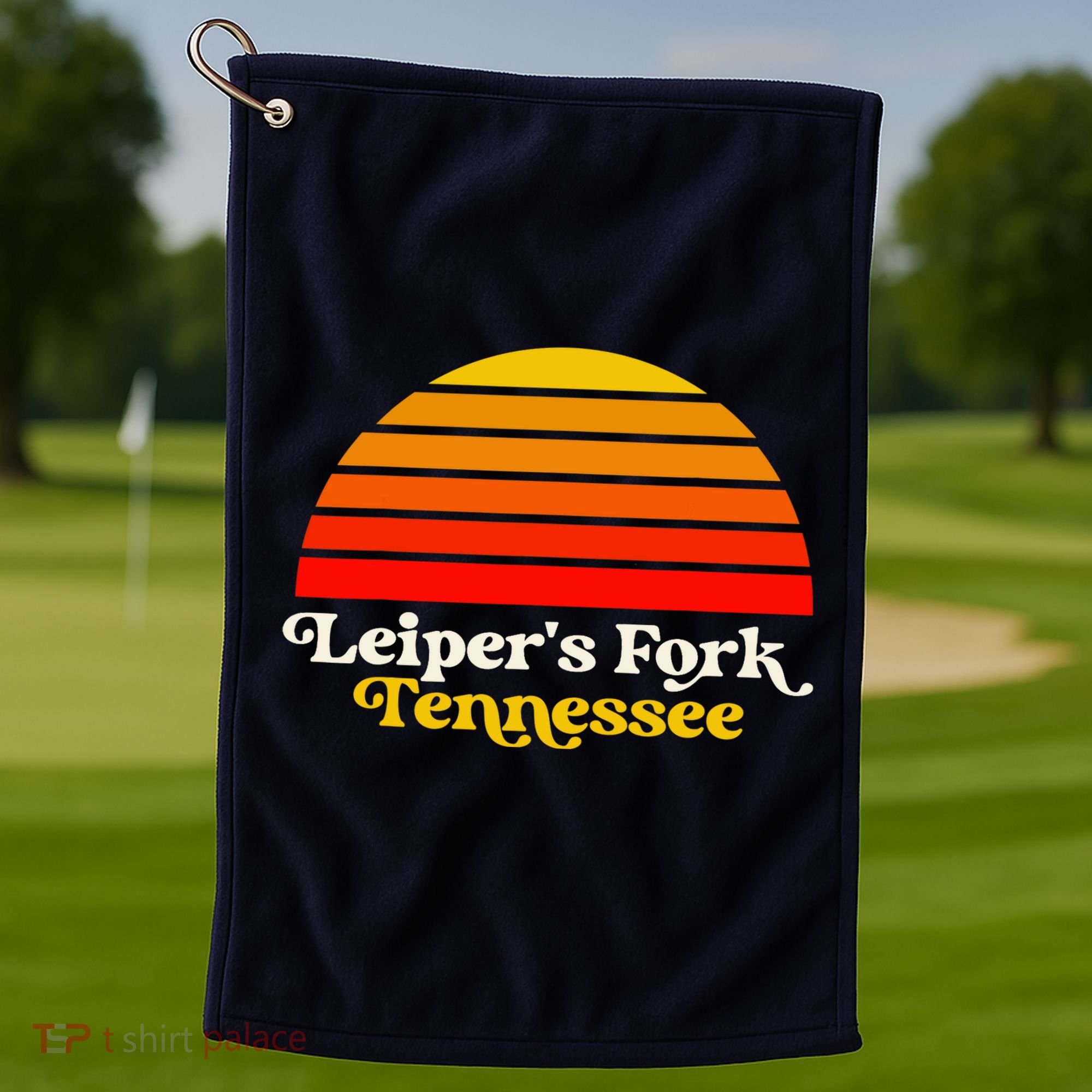 Leiper's Fork Tennessee Retro Sunset Nashville Golf Towel