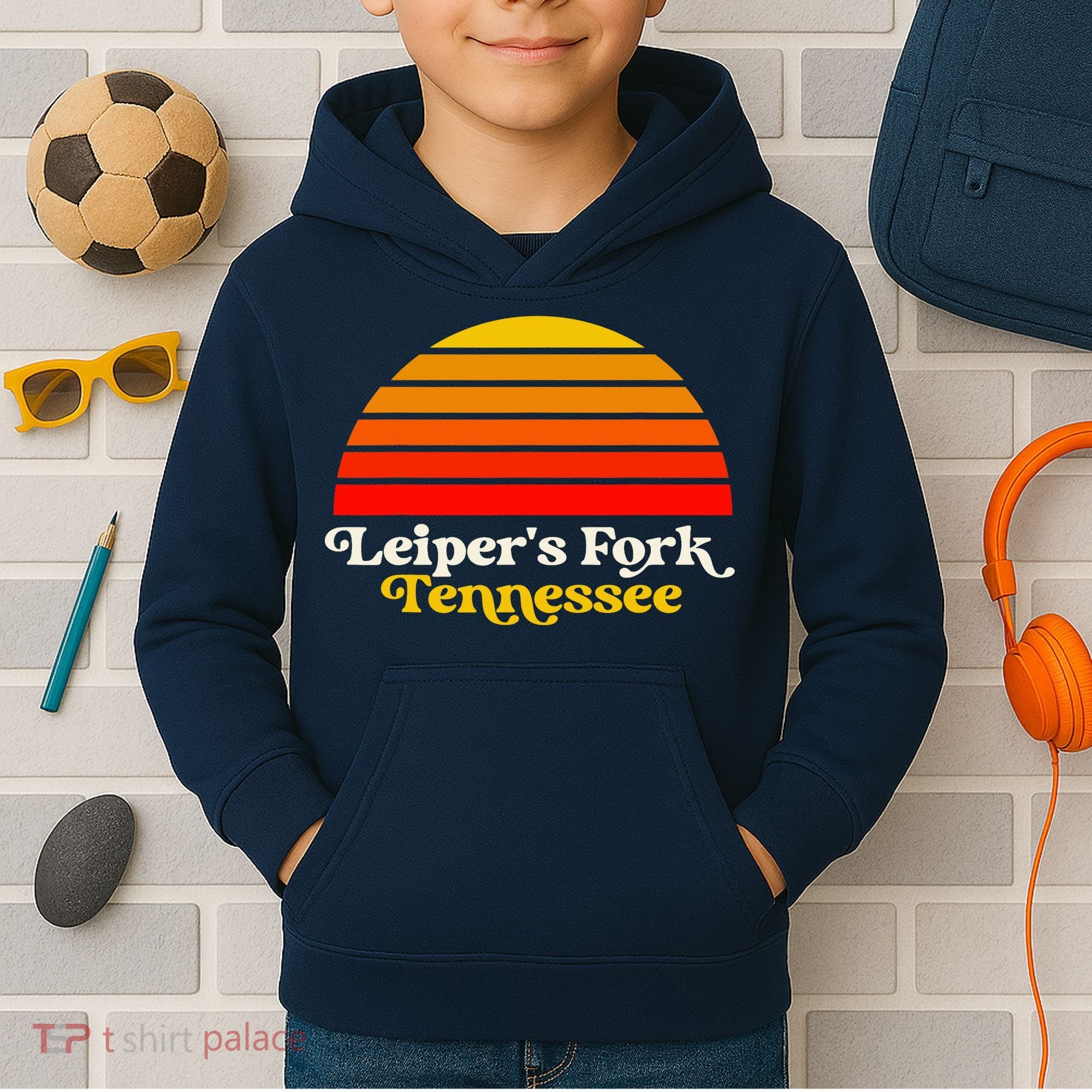 Leiper's Fork Tennessee Retro Sunset Nashville Kids Hoodie