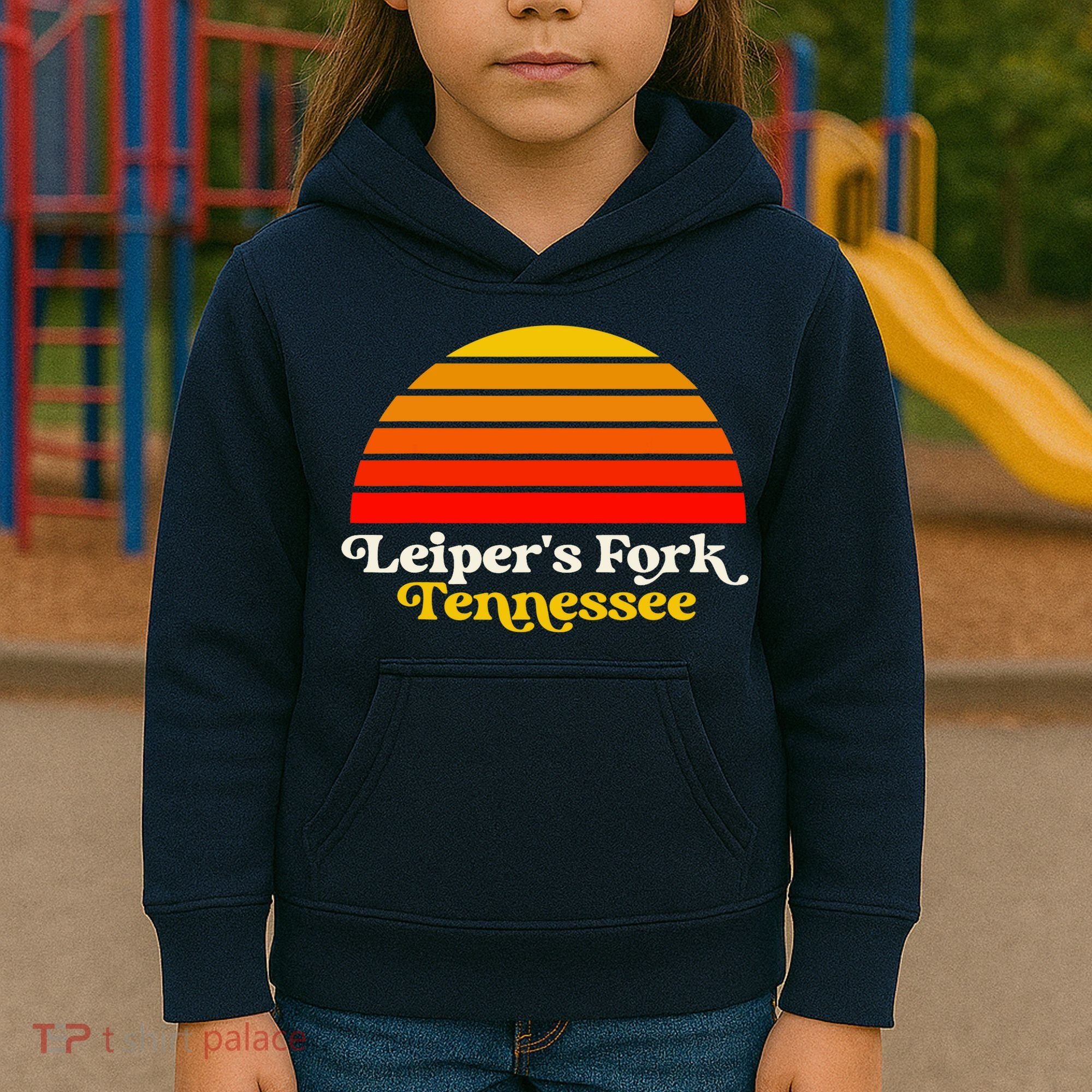 Leiper's Fork Tennessee Retro Sunset Nashville Kids Hoodie