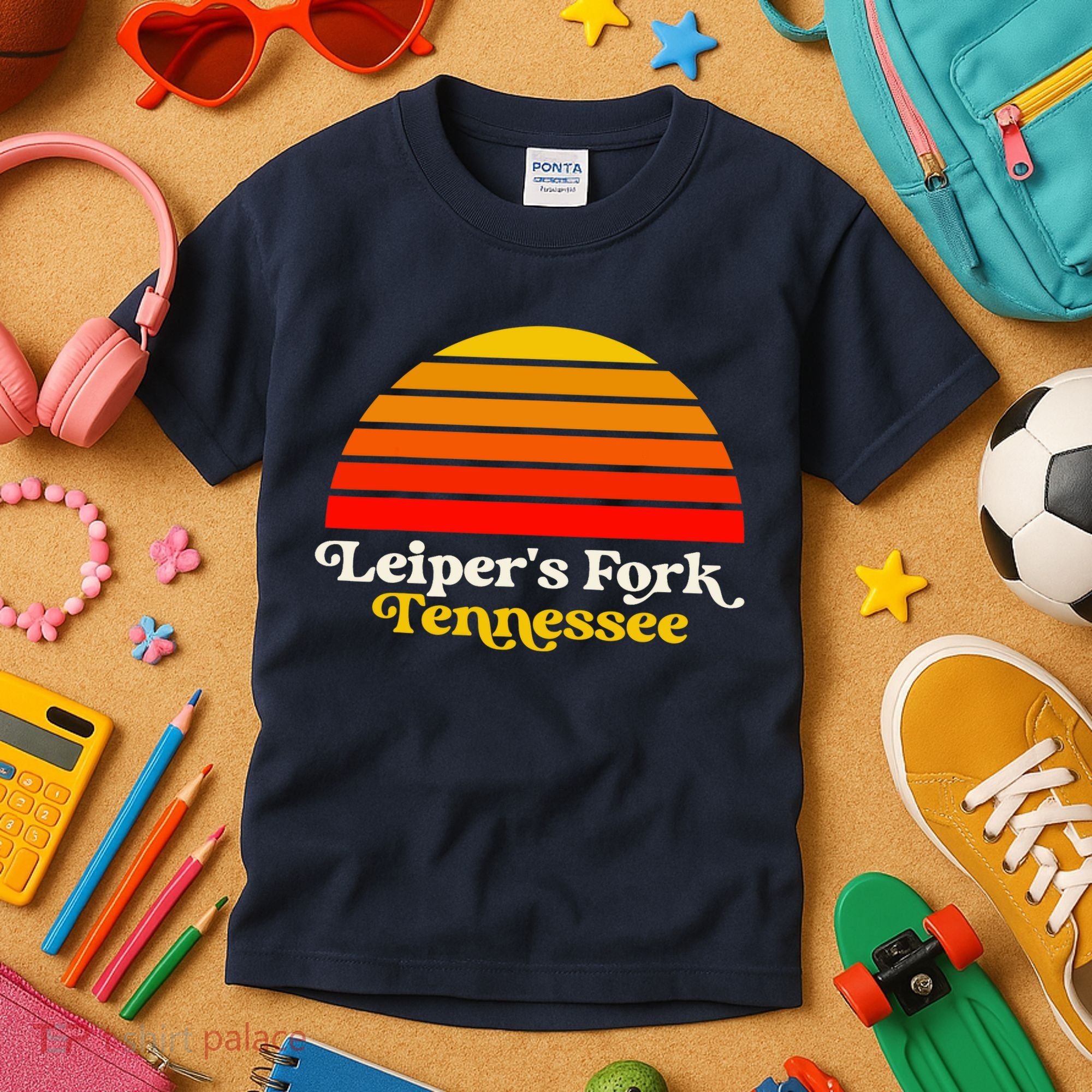 Leiper's Fork Tennessee Retro Sunset Nashville Kids T-Shirt