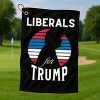 Liberals For Trump 2024 Take America Back Election Funny Gift Golf Towel thumb 1