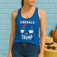 Liberals For Trump 2024 Take America Back Election Funny Gift Women's Tank Top thumb 2