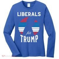 Liberals For Trump 2024 Take America Back Election Funny Gift Women's Long Sleeve Shirt thumb 0