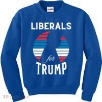 Liberals For Trump 2024 Take America Back Election Funny Gift Kids Sweatshirt thumb 0
