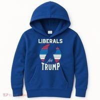 Liberals For Trump 2024 Take America Back Election Funny Gift Kids Hoodie thumb 0