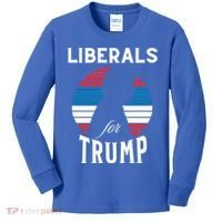 Liberals For Trump 2024 Take America Back Election Funny Gift Kids Long Sleeve Shirt thumb 0