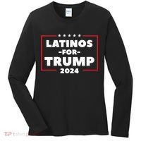 Latinos For Trump 2024 Women's Long Sleeve Shirt thumb 0