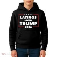 Latinos For Trump 2024 Kids Hoodie thumb 4