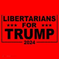 Libertarians For Trump 2024 Political Santa Hat thumb 1