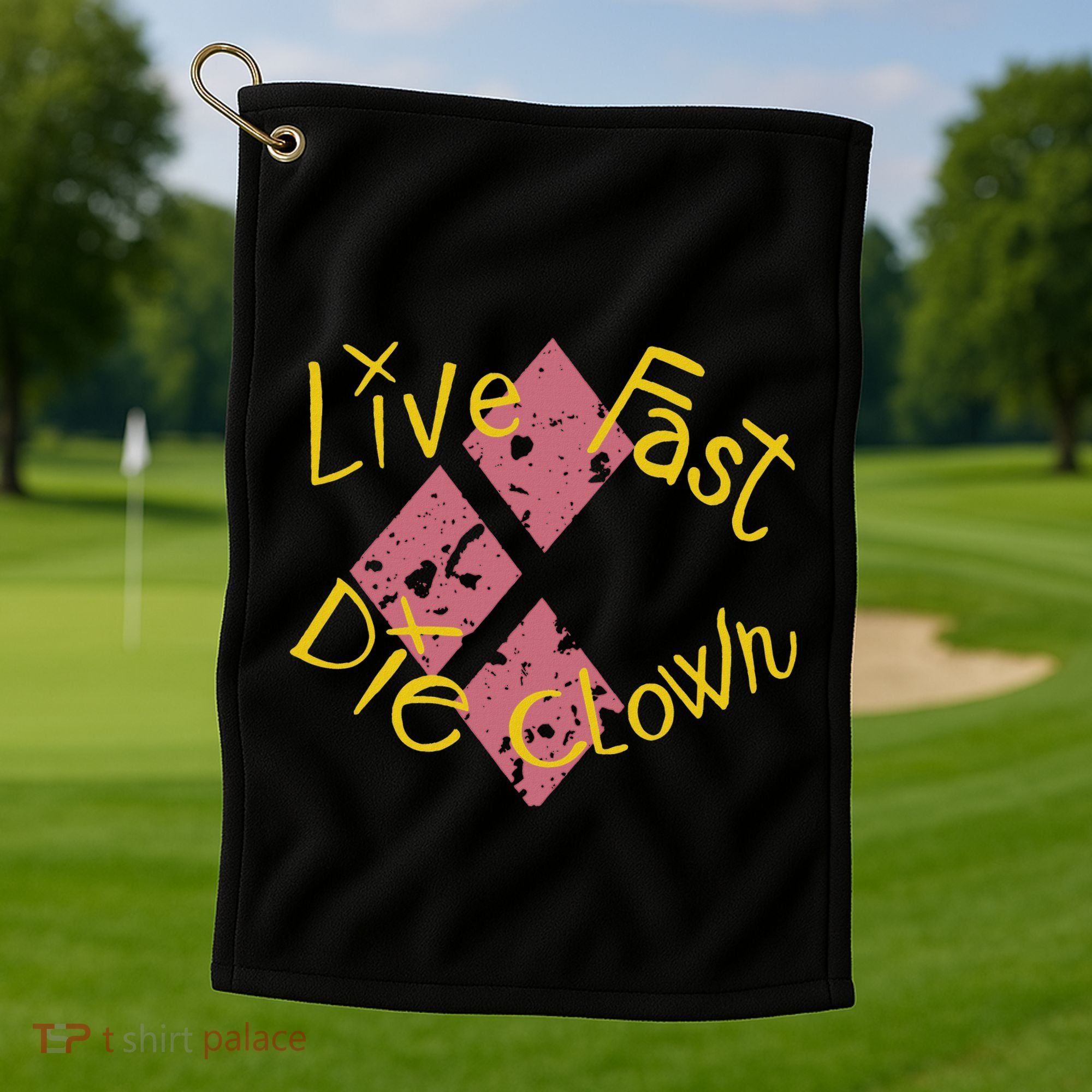 Live Free The Clown Golf Towel