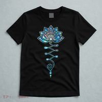 Lotus Flower Unalome Yoga Meditation Awareness Zen T-Shirt thumb 5