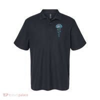 Lotus Flower Unalome Yoga Meditation Awareness Zen Polo thumb 0