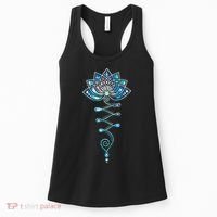 Lotus Flower Unalome Yoga Meditation Awareness Zen Women's Tank Top thumb 0
