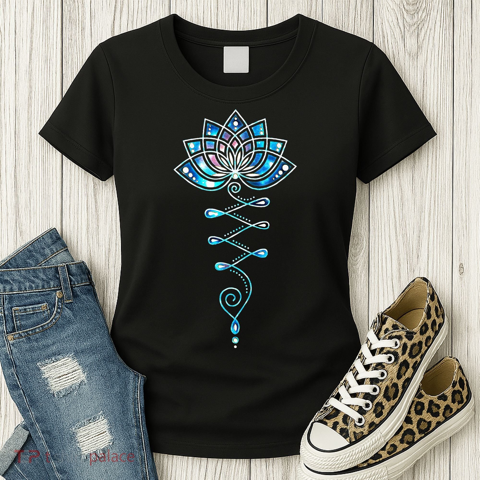 Lotus Flower Unalome Yoga Meditation Awareness Zen Women's T-Shirt
