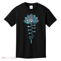 Lotus Flower Unalome Yoga Meditation Awareness Zen Kids T-Shirt thumb 0