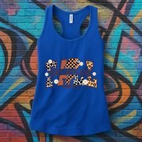 Leopard Fall Vibes Thankful Grateful Blessed Pumpkin Spice Great Gift Women's Tank Top thumb 3