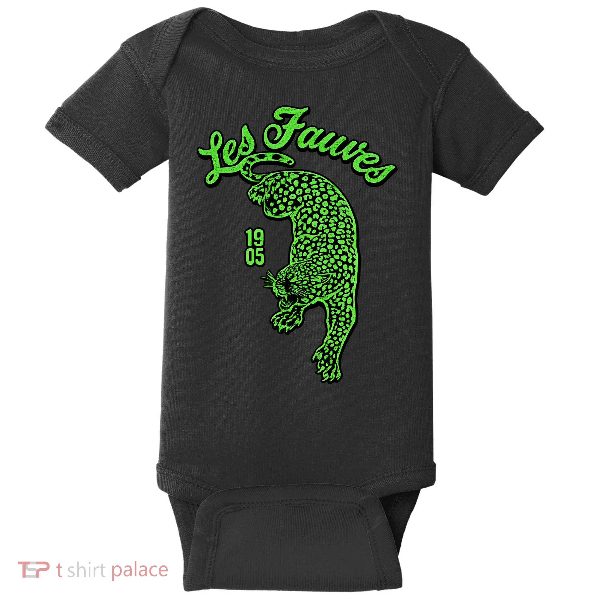 Les Fauves Vintage Leopard  Baby Bodysuit