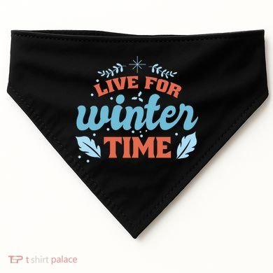 Live For Winter Time USA-Made Doggie Bandana