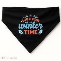 Live For Winter Time USA-Made Doggie Bandana thumb 0