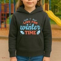 Live For Winter Time Kids Hoodie thumb 3