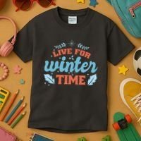 Live For Winter Time Kids T-Shirt thumb 3