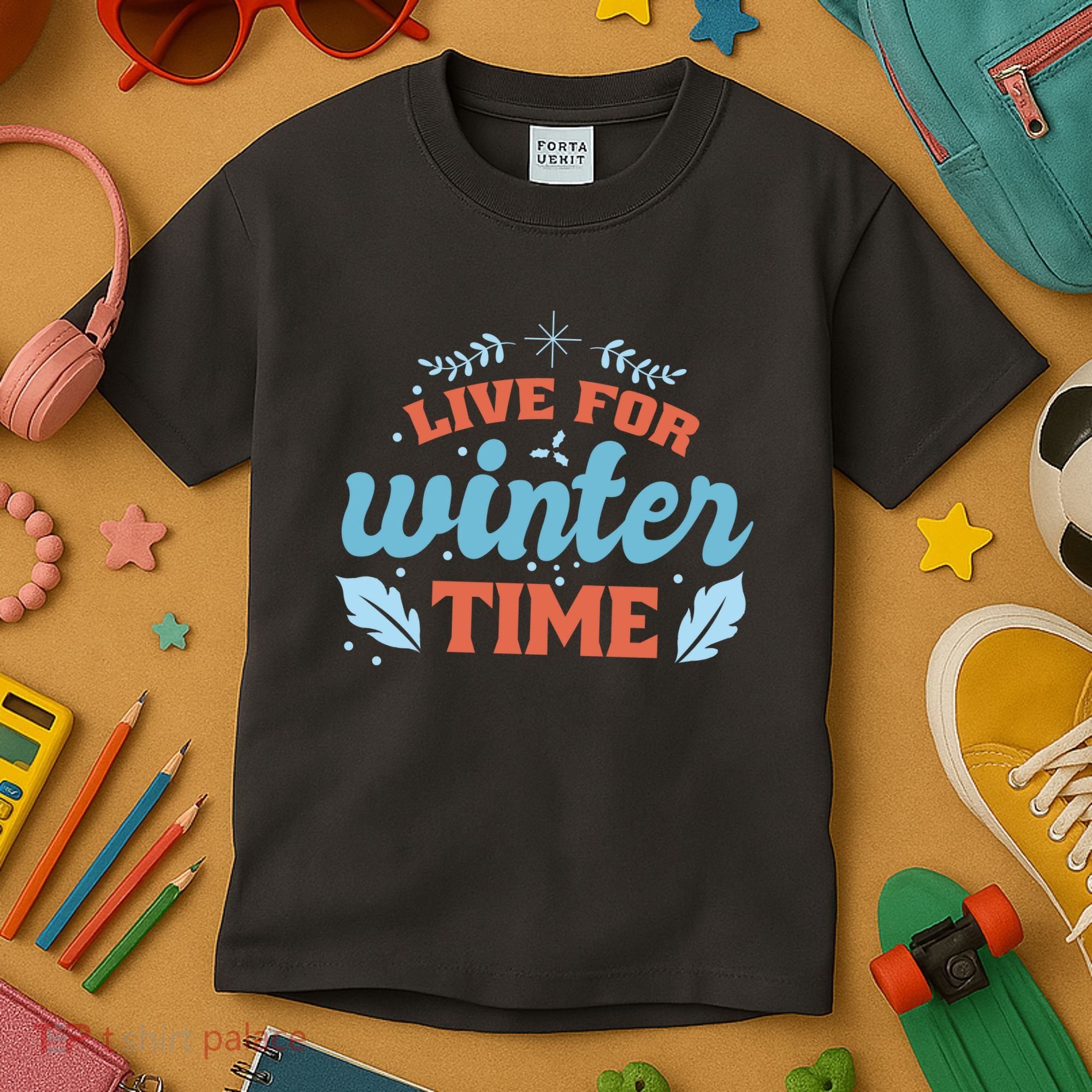 Live For Winter Time Kids T-Shirt