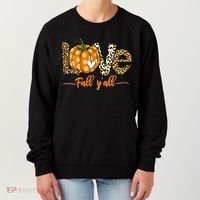 Love Fall Y'All Leopard Pumpkin Fall Women's Sweatshirt thumb 0