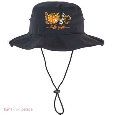 Love Fall Y'All Leopard Pumpkin Fall Bucket Hat