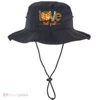 Love Fall Y'All Leopard Pumpkin Fall Bucket Hat thumb 0