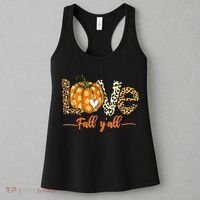 Love Fall Y'All Leopard Pumpkin Fall Women's Tank Top thumb 3
