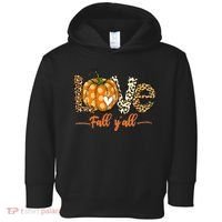 Love Fall Y'All Leopard Pumpkin Fall Toddler Hoodie thumb 0