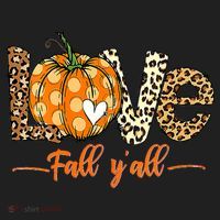 Love Fall Y'All Leopard Pumpkin Fall Golf Towel thumb 3