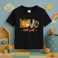 Love Fall Y'All Leopard Pumpkin Fall Toddler T-Shirt thumb 3