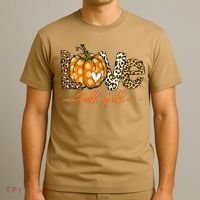 Love Fall Y'All Leopard Pumpkin Fall T-Shirt thumb 3