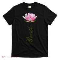 Lotus Flower Yoga Breathe Meditation Gift Peace Love T-Shirt thumb 0