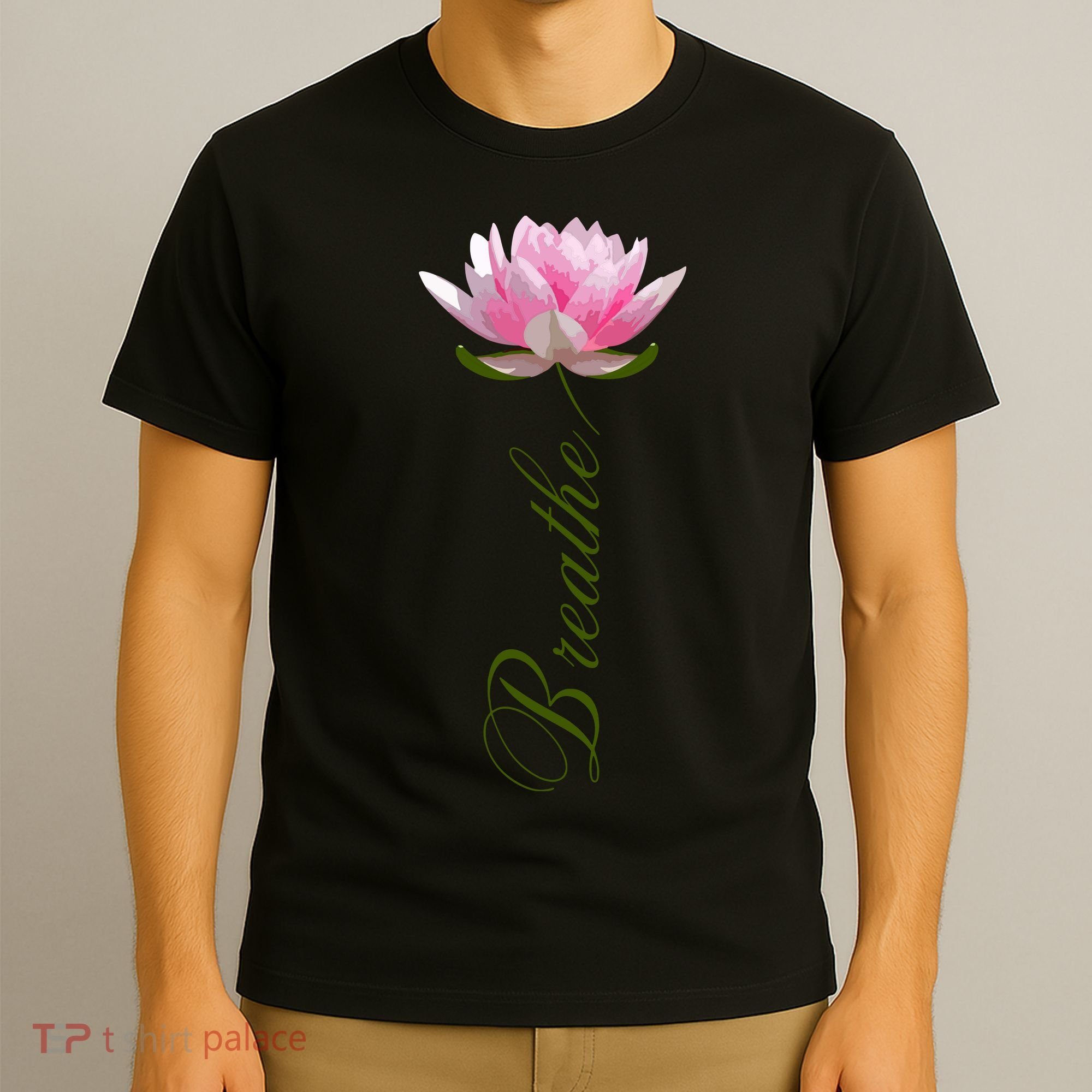 Lotus Flower Yoga Breathe Meditation Gift Peace Love T-Shirt