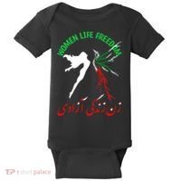 Life Freedom Zan Zendegi Azadi Iran Free Iranian Baby Bodysuit thumb 0