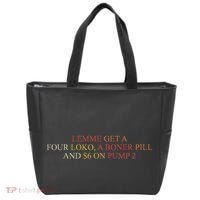 Lemme Get A Four Loko A Boner Pill Trucker Hat Tote Bag thumb 0