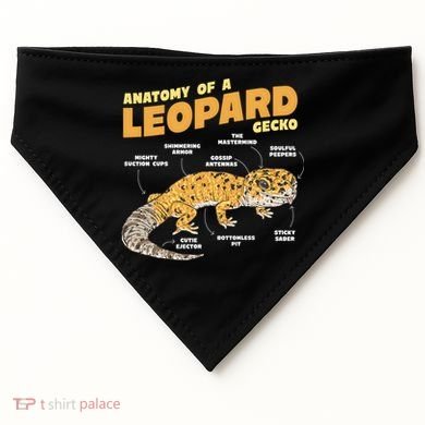 Leopard Gecko Anatomy USA-Made Doggie Bandana