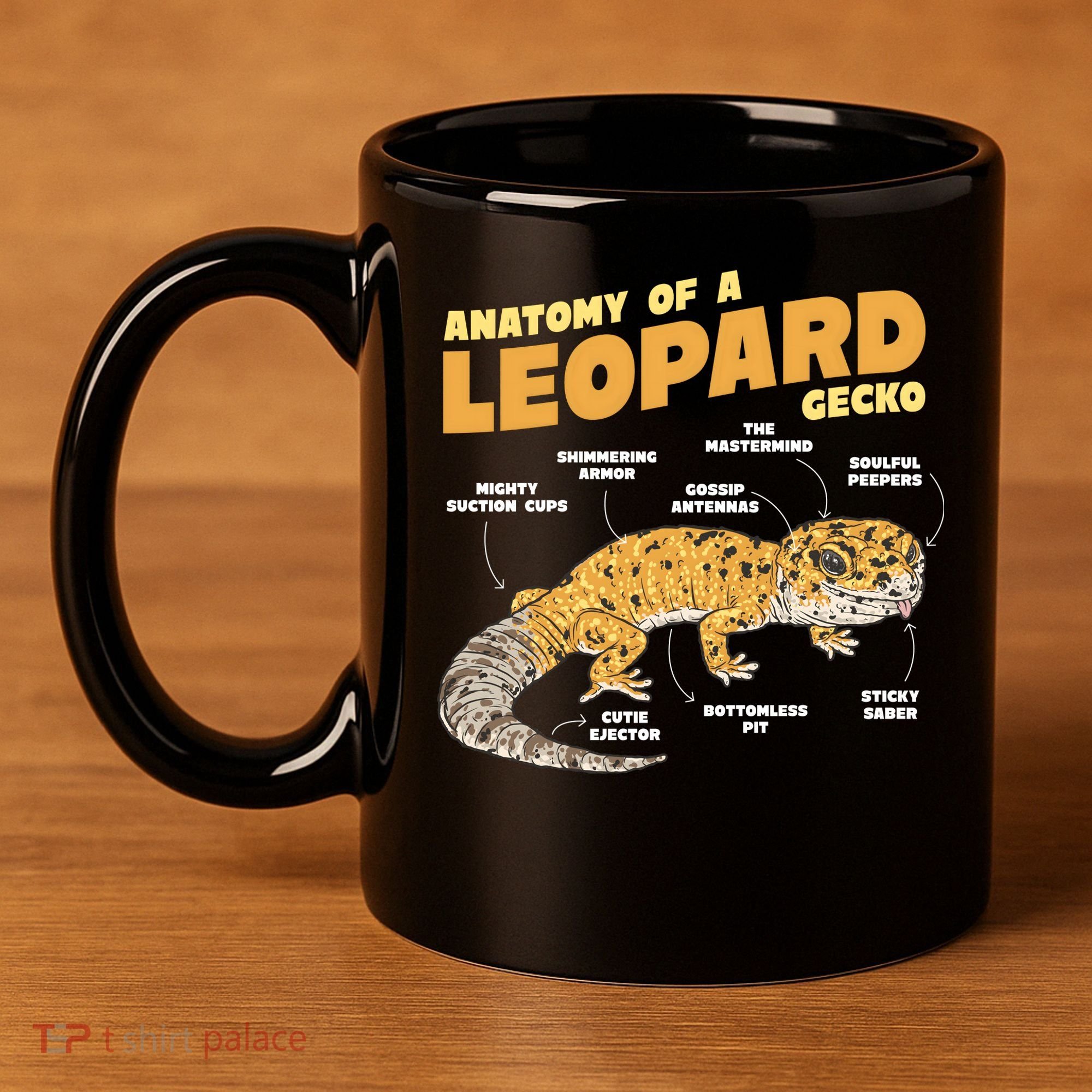 Leopard Gecko Anatomy 11oz C Handle Ceramic Mug