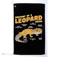 Leopard Gecko Anatomy Golf Towel thumb 0