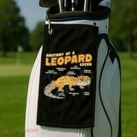 Leopard Gecko Anatomy Golf Towel thumb 2