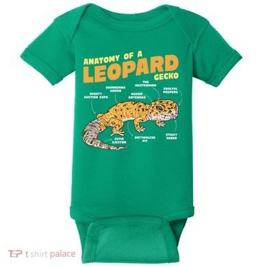 Leopard Gecko Anatomy Baby Bodysuit