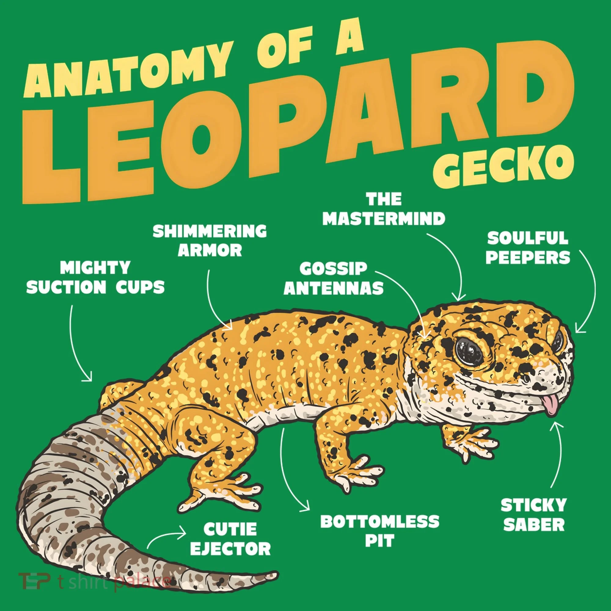 Leopard Gecko Anatomy Toddler T-Shirt