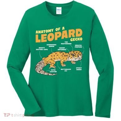 Leopard Gecko Anatomy Women's Long Sleeve Shirt
