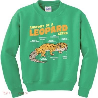 Leopard Gecko Anatomy Kids Sweatshirt