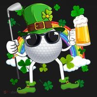 Leprechaun Golf Ball With Stick And Glass Of Beer Patricks Day Gift Women's Hoodie thumb 2