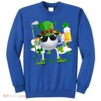 Leprechaun Golf Ball With Stick And Glass Of Beer Patricks Day Gift Sweatshirt thumb 0